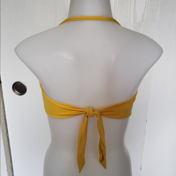 NWT Size Large Yellow Kenneth Cole Reaction Bikini with Ruffle Detail - Picture 6 of 7
